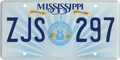 MS license plate ZJS297
