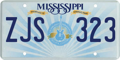 MS license plate ZJS323