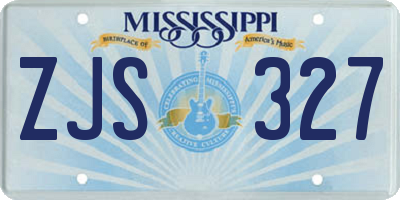 MS license plate ZJS327