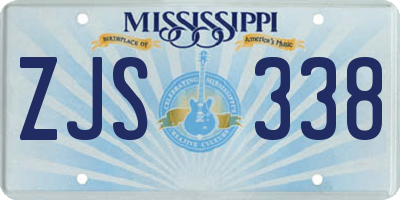 MS license plate ZJS338
