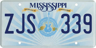 MS license plate ZJS339