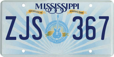 MS license plate ZJS367
