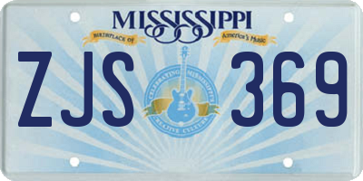 MS license plate ZJS369