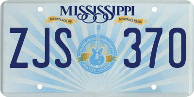 MS license plate ZJS370
