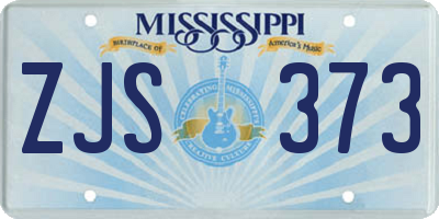MS license plate ZJS373
