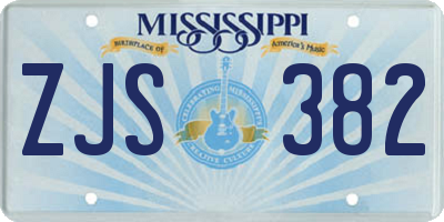 MS license plate ZJS382