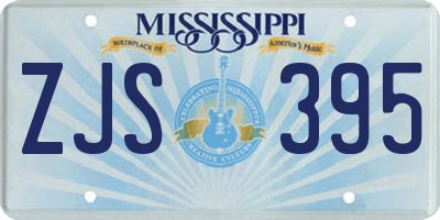 MS license plate ZJS395