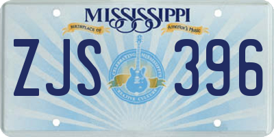 MS license plate ZJS396