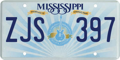 MS license plate ZJS397