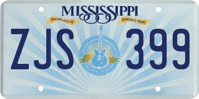 MS license plate ZJS399