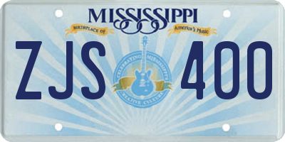 MS license plate ZJS400