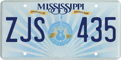 MS license plate ZJS435