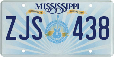 MS license plate ZJS438