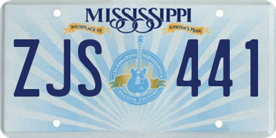 MS license plate ZJS441