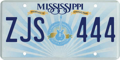 MS license plate ZJS444
