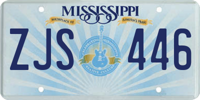 MS license plate ZJS446
