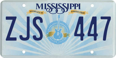 MS license plate ZJS447