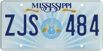 MS license plate ZJS484
