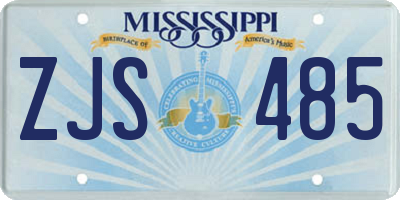 MS license plate ZJS485
