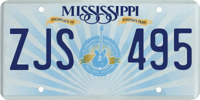 MS license plate ZJS495