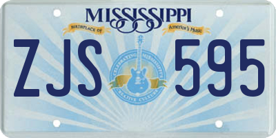 MS license plate ZJS595