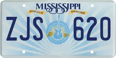 MS license plate ZJS620