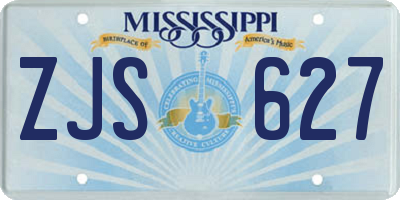 MS license plate ZJS627