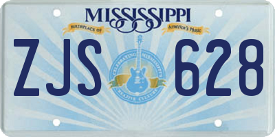 MS license plate ZJS628