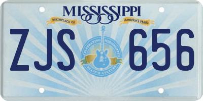 MS license plate ZJS656