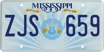 MS license plate ZJS659