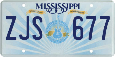MS license plate ZJS677