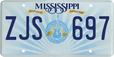 MS license plate ZJS697