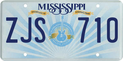 MS license plate ZJS710