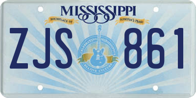 MS license plate ZJS861