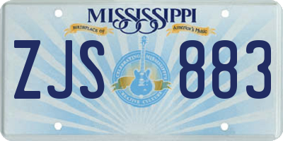 MS license plate ZJS883