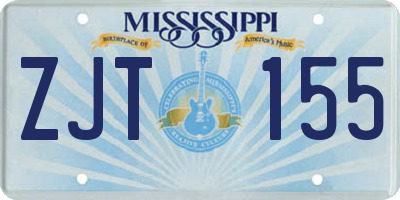 MS license plate ZJT155