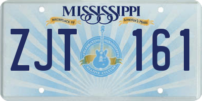 MS license plate ZJT161
