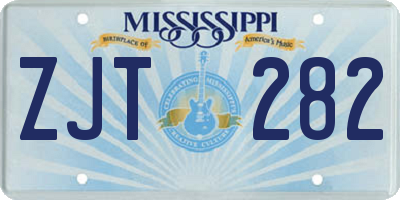 MS license plate ZJT282