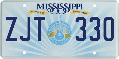 MS license plate ZJT330