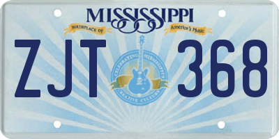 MS license plate ZJT368