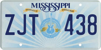 MS license plate ZJT438