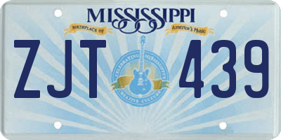MS license plate ZJT439