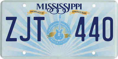 MS license plate ZJT440