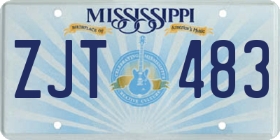 MS license plate ZJT483