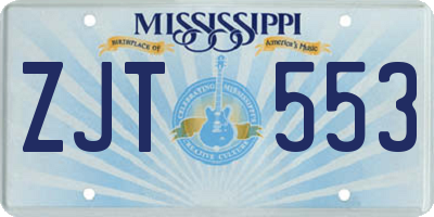 MS license plate ZJT553