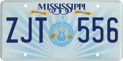 MS license plate ZJT556