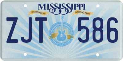 MS license plate ZJT586