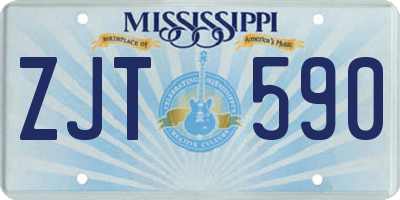 MS license plate ZJT590
