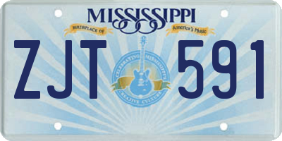 MS license plate ZJT591