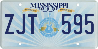 MS license plate ZJT595